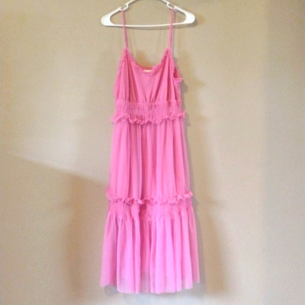H&m pink mesh dress